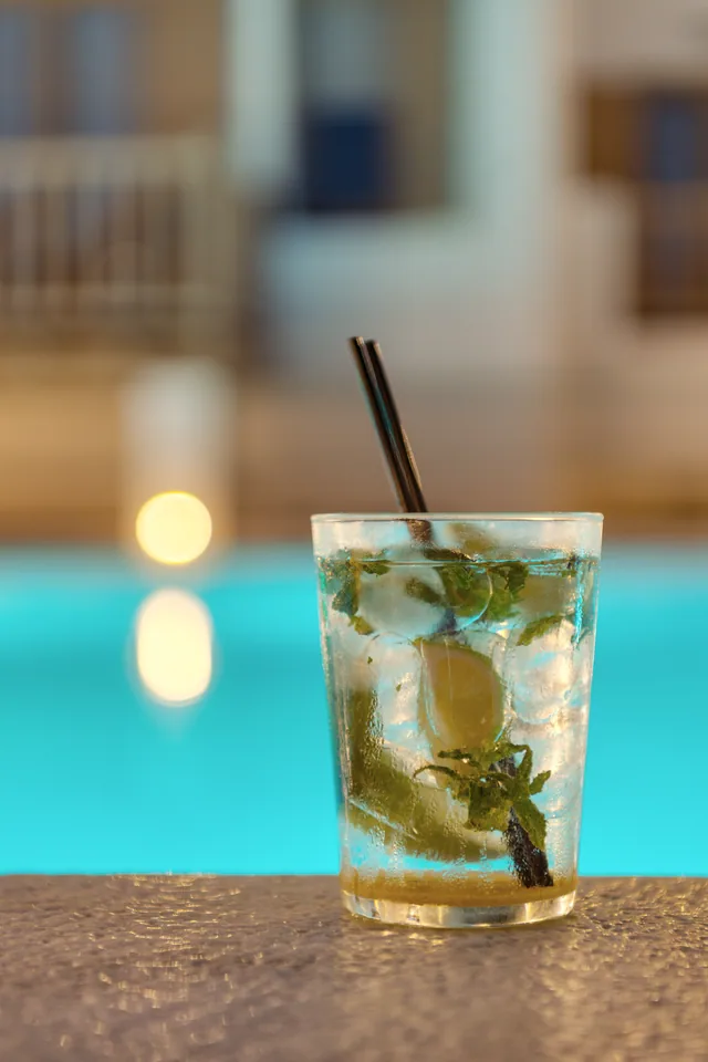 A cocktail by the pool